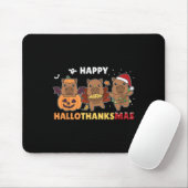 Capybara Kerstmis Halloween kostuum Happy Halloth Muismat (Met muis)