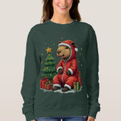 Capybara Kerstmis | Knus Winter Dieren Vakantie Trui (Voorkant)