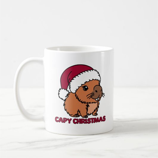 Capybara Kerstmis Koffiemok (Links)