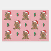 Capybara Kerstmis Winter Dieren Vakantie Capybara Inpakpapier Vel (Voorkant 3)
