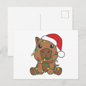 Capybara Kerstmis Winter Dieren Vakantie Feestdagenkaart (Voorkant / Achterkant)