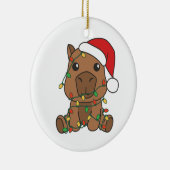 Capybara Kerstmis Winter Dieren Vakantie Keramisch Ornament (Rechts)
