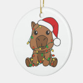 Capybara Kerstmis Winter Dieren Vakantie Keramisch Ornament (Links)