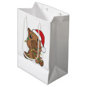 Capybara Kerstmis Winter Dieren Vakantie Medium Cadeauzakje (Voorkant Gekanteld)