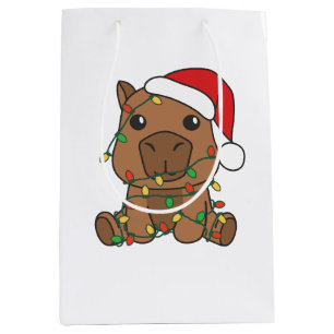 Capybara Kerstmis Winter Dieren Vakantie Medium Cadeauzakje