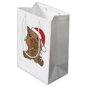 Capybara Kerstmis Winter Dieren Vakantie Medium Cadeauzakje (Achterkant Gekanteld)