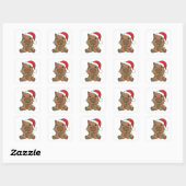 Capybara Kerstmis Winter Dieren Vakantie Vierkante Sticker (Vel)