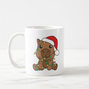 Capybara Kerstmis Winterdieren Feestdagen Koffiemok