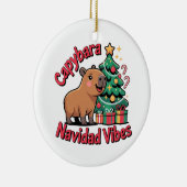 Capybara Kerststemming Kersthumor Keramisch Ornament (Rechts)