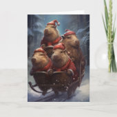 Capybara Kerstvakantie Capy Kaart (Voorkant)