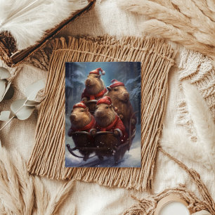 Capybara Kerstvakantie Capy Kaart