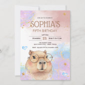 Capybara kids birthday kaart (Voorkant)