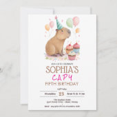 Capybara kinderverjaardag kaart (Voorkant)