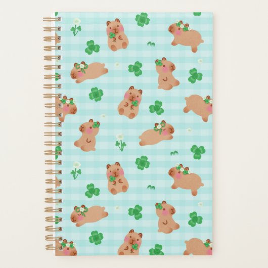 Capybara Klaver Blauw Planner (Voorkant)