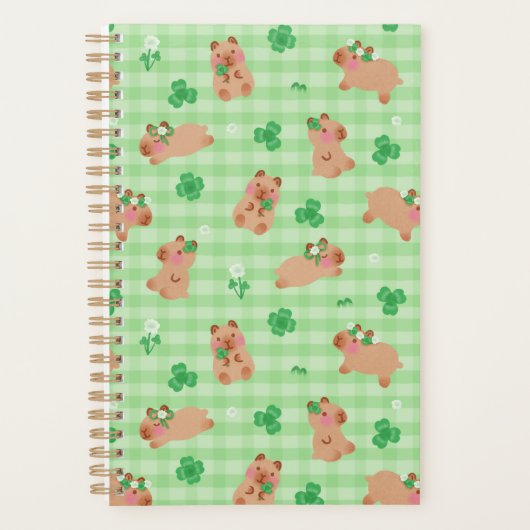 Capybara Klaver Groen Planner (Voorkant)