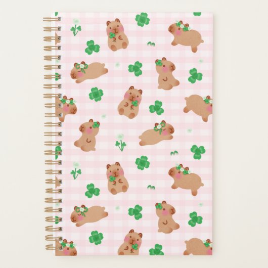 Capybara Klaver Roze Planner (Voorkant)