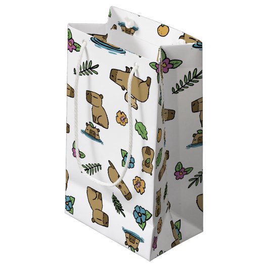 Capybara Klein Cadeauzakje (Voorkant Gekanteld)