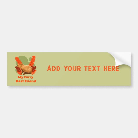 Capybara Knuffel Beste Vriend Tropisch Dier Bumpersticker (Voorkant)