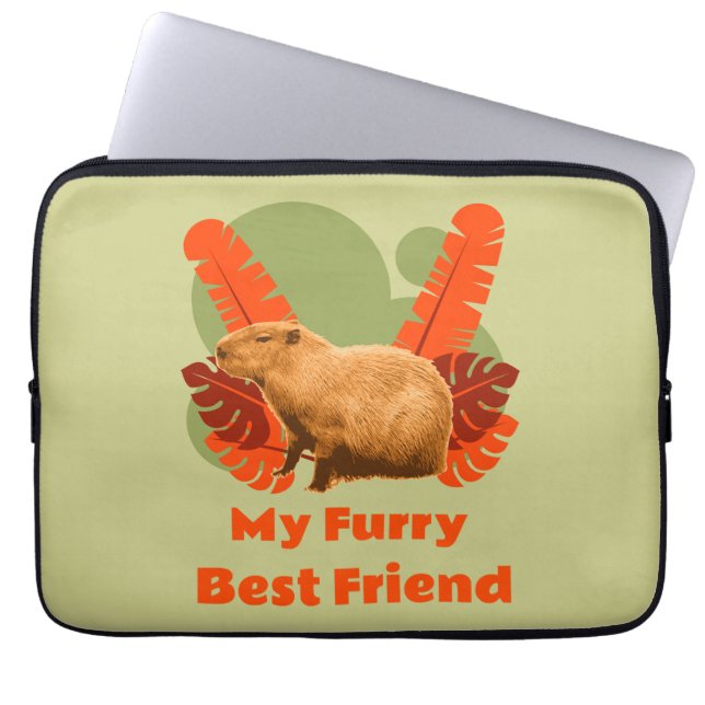 Capybara Knuffel Beste Vriend Tropisch Dier Laptop Sleeve (Voorkant)