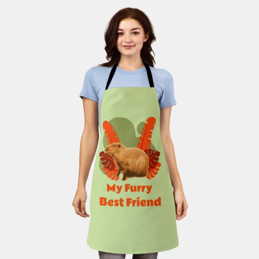 Capybara Knuffel Beste Vriend Tropisch Dier Schort (Gedragen)