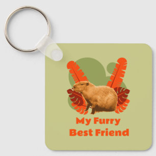Capybara Knuffel Beste Vriend Tropisch Dier Sleutelhanger