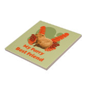 Capybara Knuffel Beste Vriend Tropisch Dier Tegeltje (Zijkant)