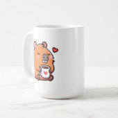 Capybara koffie liefde koffiemok (Voorkant links)