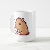 Capybara koffie liefhebber koffiemok (Voorkant links)