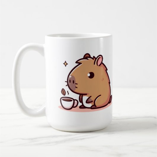 Capybara koffie liefhebber koffiemok (Links)