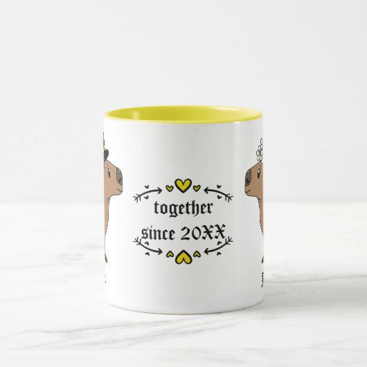 Capybara koppels mok (Midden)