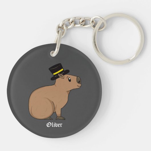 Capybara koppels sleutelhanger (Achterkant)