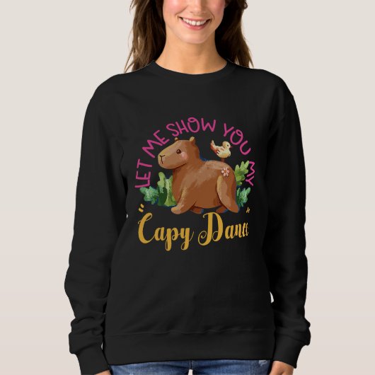 Capybara Laat Me Jou Mijn Capy Dans Leren Trui (Voorkant)
