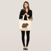 Capybara Large Canvas tas (Voorkant (model))