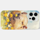 Capybara Lazy Days in de Wildflowers Case-Mate iPhone Case (Achterkant (horizontaal))