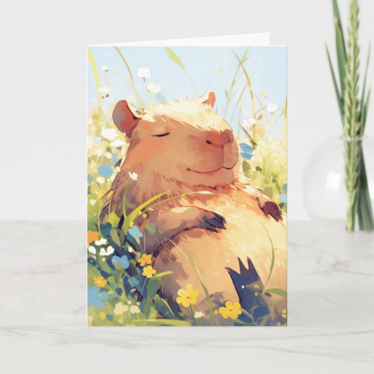 Capybara Lazy Days Kaart (Voorkant)