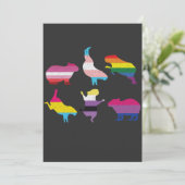 Capybara LGBTQ Rainbow Water Pig Transgender Pride Bedankkaart (Staand voorkant)