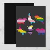 Capybara LGBTQ Rainbow Water Pig Transgender Pride Bedankkaart (Voorkant / Achterkant)
