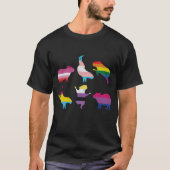 Capybara LGBTQ Regenboog Water Varken Transgender  T-shirt (Voorkant)