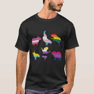 Capybara LGBTQ Regenboog Water Varken Transgender  T-shirt