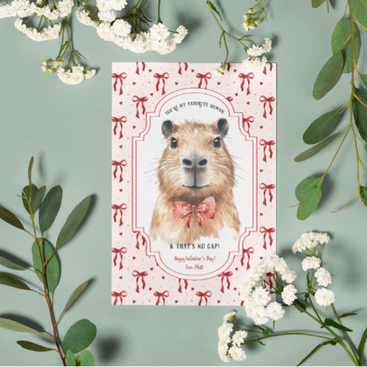 Capybara Liefde: Geen Cap Valentijnsdag Kaart