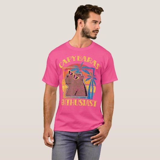 Capybara liefhebber Knaagdier Capybaras Dier T-shirt (Voorkant volledig)