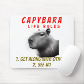 Capybara Life Rules - Ga met anderen om Muismat (Met muis)