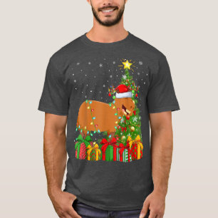 Capybara Lighting Xmas - Santa Hat Capybara Chr T-shirt