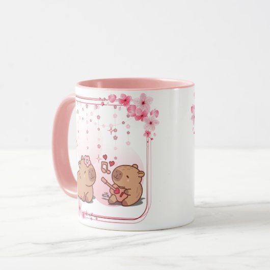 Capybara Love Coffee Mok (Voorkant links)