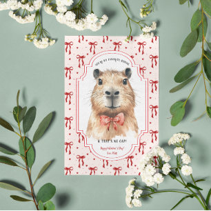 Capybara Love: Geen Pet-Valentijnsdag Kaart