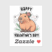 Capybara Love op Valentijnsdag sturen Sticker (Vel)