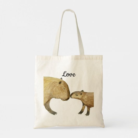 Capybara Love Tote Bag (Achterkant)