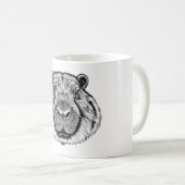 Capybara Love Zwart-wit T-shirt Koffiemok (Voorkant rechts)