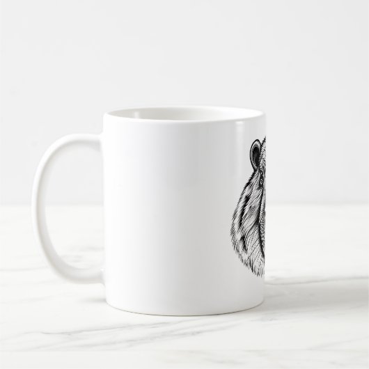 Capybara Love Zwart-wit T-shirt Koffiemok (Links)