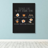 Capybara Lover Art Kinder Funny Capybara Canvas Afdruk (Insitu (Houten vloer))